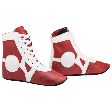 Купить Обувь для самбо SM-0102, кожа, красный Rusco в Чехове 