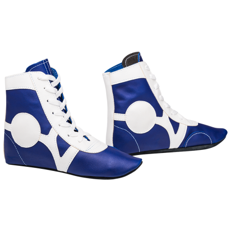 Купить Обувь для самбо SM-0102, кожа, синий Rusco в Чехове 