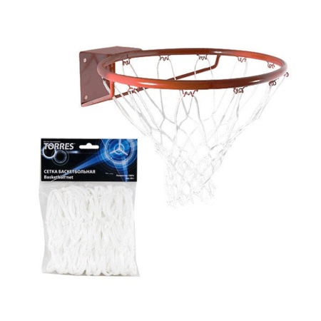 Купить Сетка баскетбольная Torres, нить 4 мм, белая в Чехове 